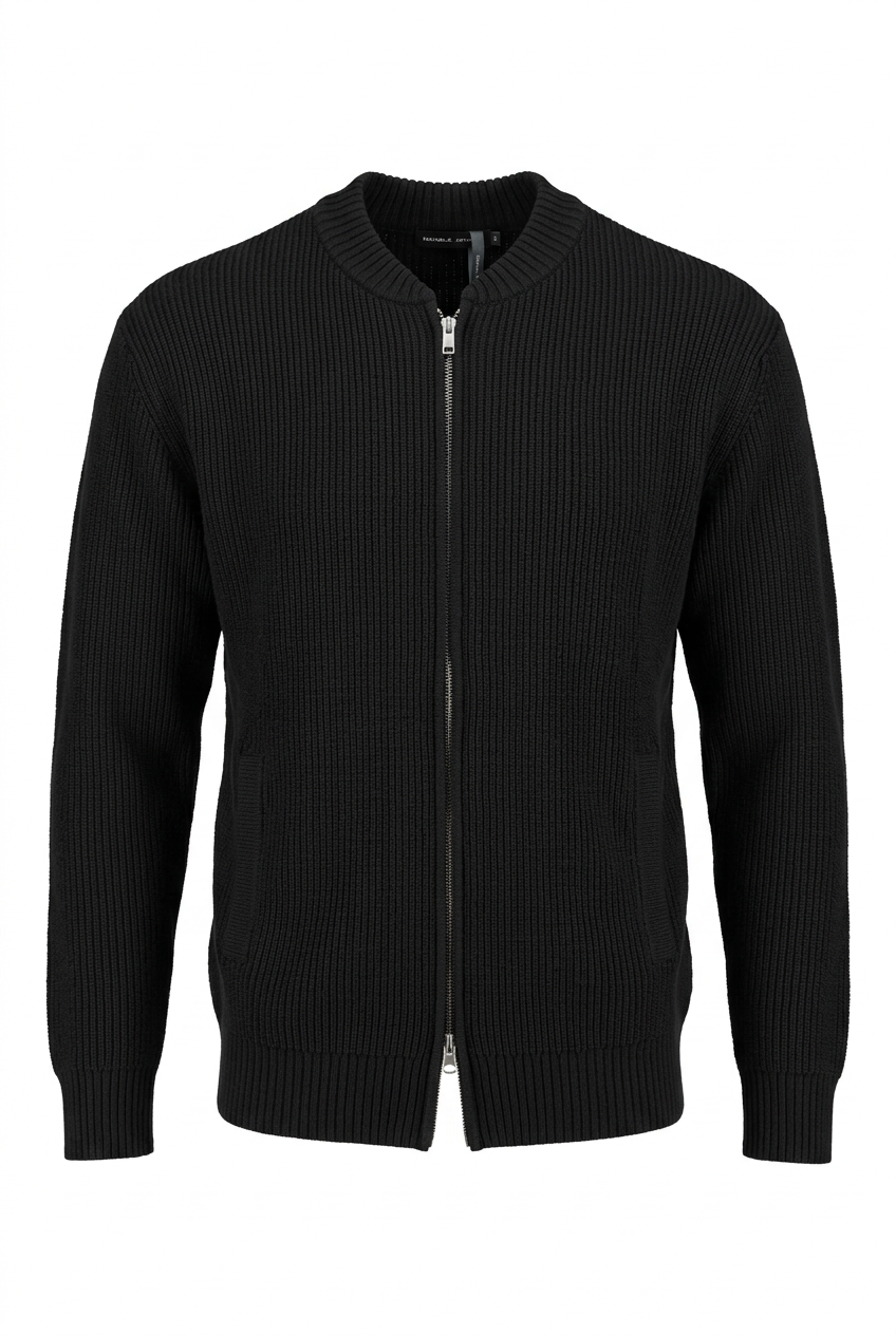 VAMOUS Woollen Cardigan - VW5045/ Black