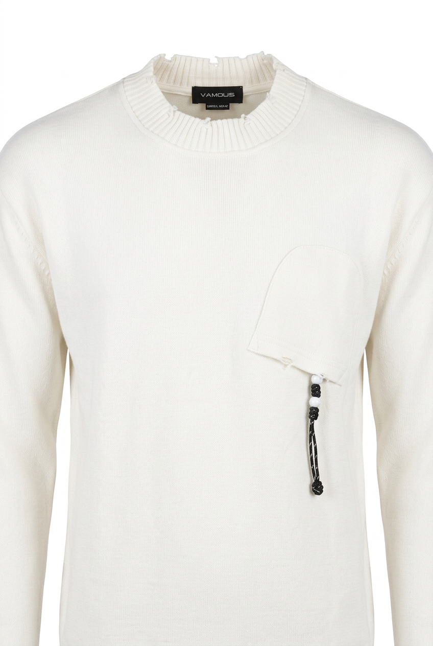 VAMOUS Men's Sweater - VW5415/ White