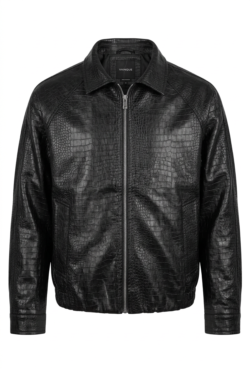 VAMOUS Vegan Leather Jacket - VW5505/ Black