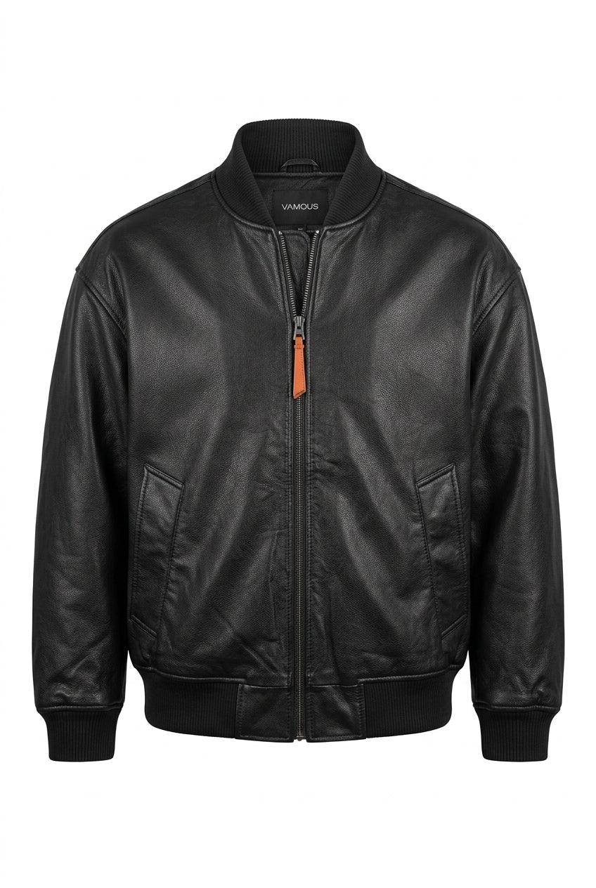 VAMOUS Vegan Leather Jacket - VW5502/ Black