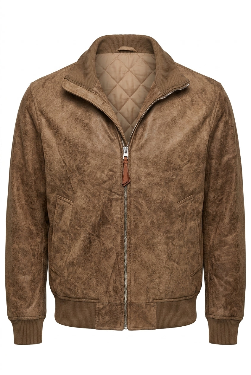 VAMOUS Vegan Leather Jacket - VW5502/ Light Brown