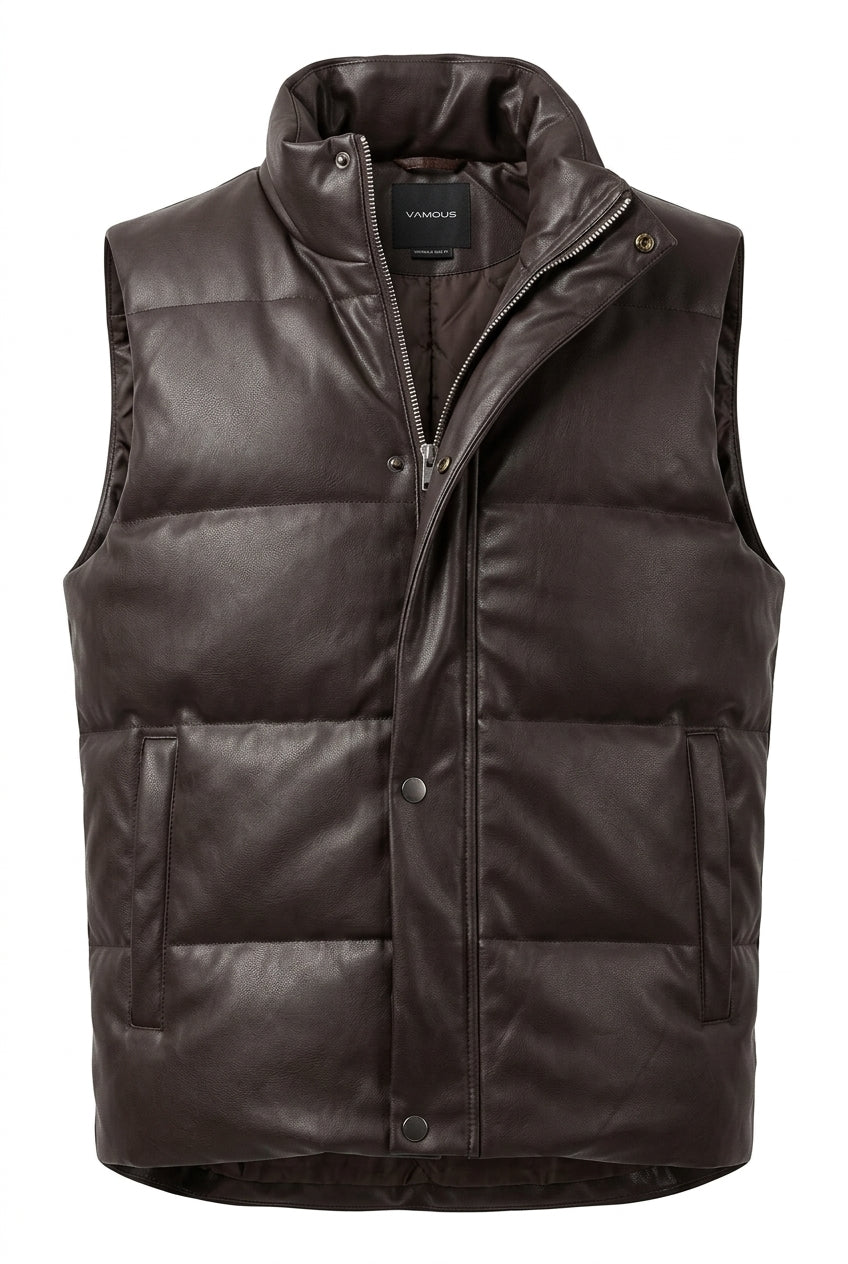 VAMOUS Puffer Vest - VW5506/ Brown
