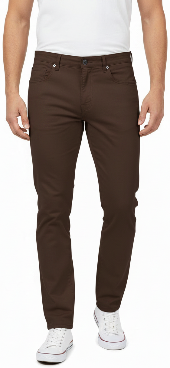 Bon Voyage Cotton Pants BVP101 Coffee - Model Shot
